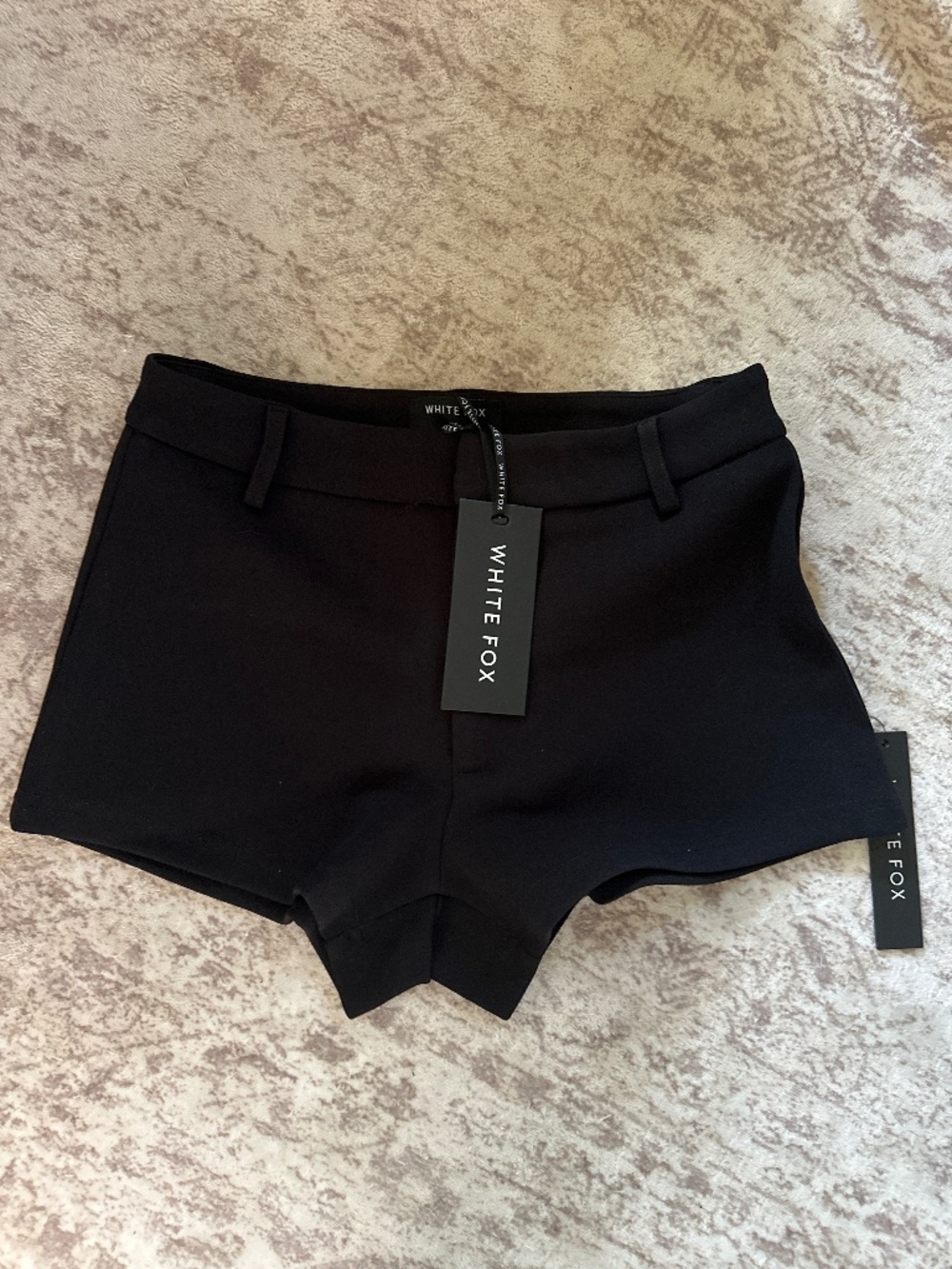 Black white fox shorts - brand new
